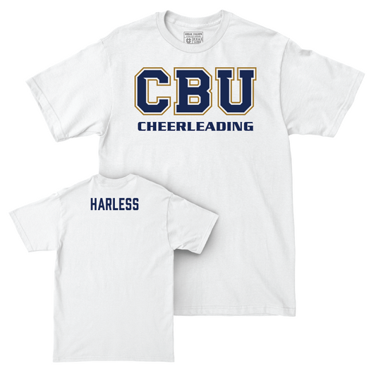 CBU Women's Cheerleading White Comfort Colors Classic Tee  - Cristiana Harless