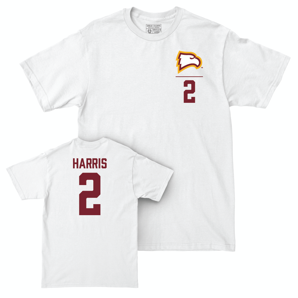 Winthrop Men's Soccer White Logo Comfort Colors Tee  - Kalani Harris