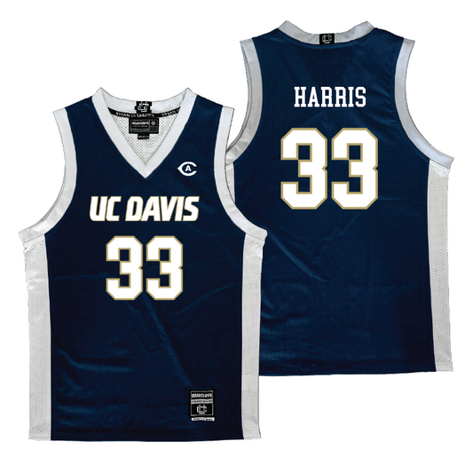 UC Davis Women's Basketball Navy Jersey  - Mazatlan Harris