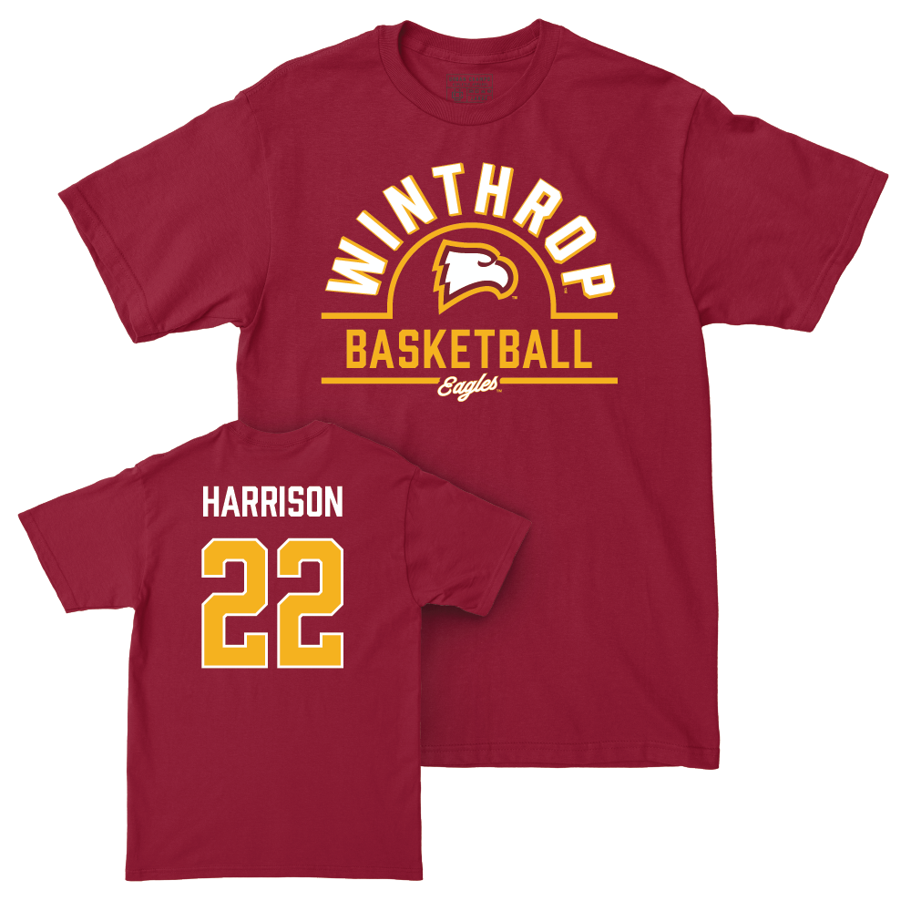 Winthrop Men's Basketball Maroon Arch Tee - Henry Harrison
