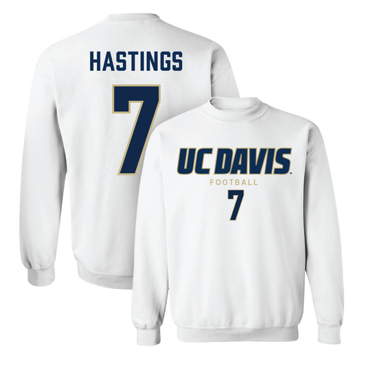 UC Davis Football White Classic Crew - Miles Hastings