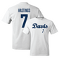 UC Davis Football White Script Comfort Colors Tee - Miles Hastings
