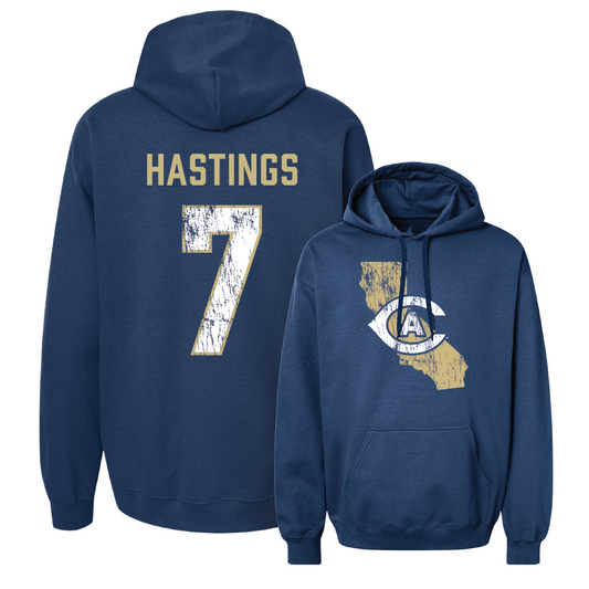 UC Davis Football Navy State Hoodie - Miles Hastings