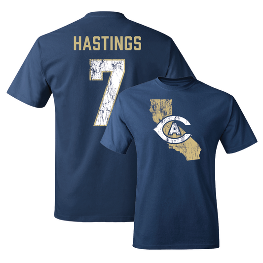 UC Davis Football Navy State Tee - Miles Hastings