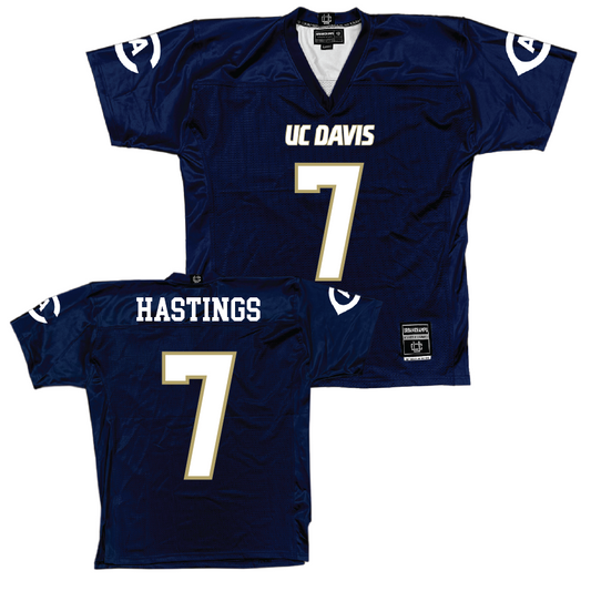 UC Davis Football Navy Jersey - Miles Hastings