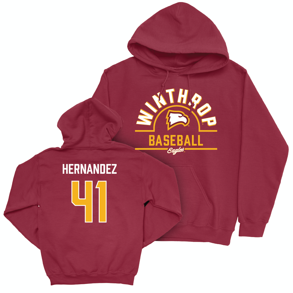 Winthrop Baseball Maroon Arch Hoodie  - Jaylen Hernandez