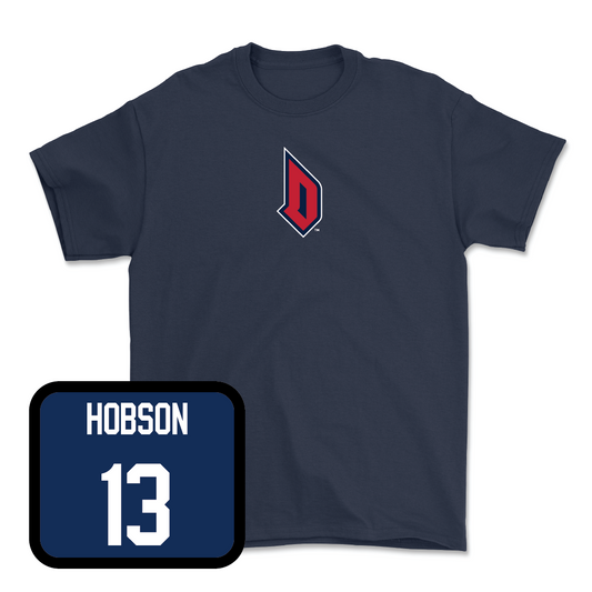Duquesne Women's Volleyball Navy Monogram Tee   - Avery Hobson