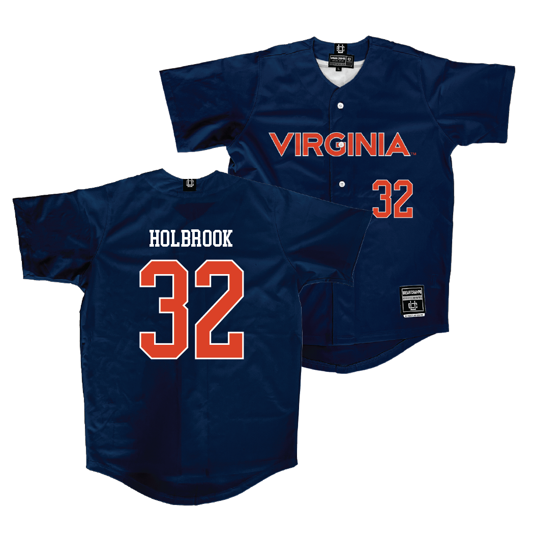 Virginia Softball Navy Jersey - Reece Holbrook | #32