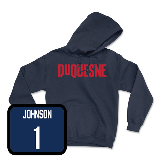 Duquesne Football Navy Duquesne Hoodie - Jermaine Johnson