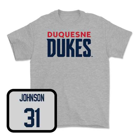 Duquesne Women's Basketball Sport Grey Lock Tee - Precious Johnson