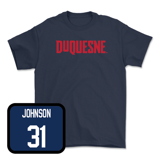 Duquesne Women's Basketball Navy Duquesne Tee - Precious Johnson