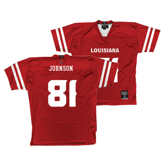 Louisiana Football Red Jersey - Jaydon Johnson | #81