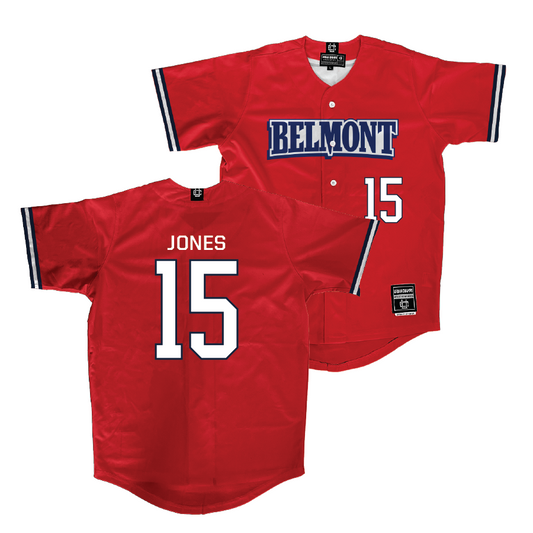 Belmont Baseball Red Jersey - Max Jones | #15