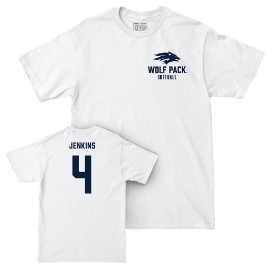 Nevada Softball White Logo Comfort Colors Tee   - Aaliyah Jenkins