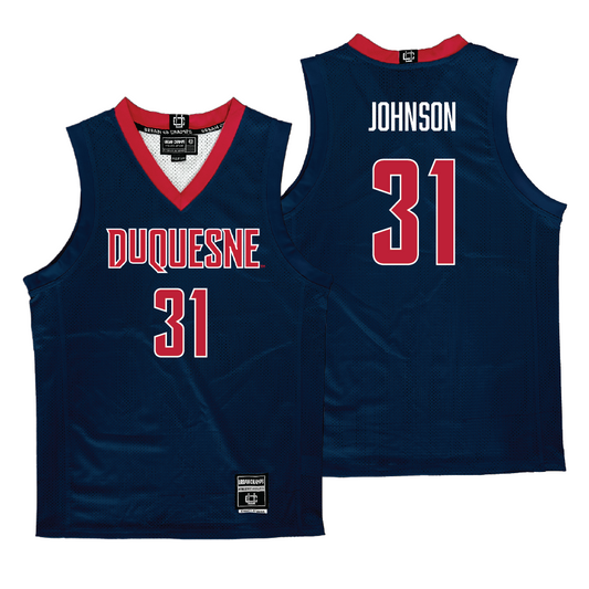 Duquesne Women's Basketball Navy Jersey - Precious Johnson | #31