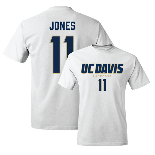 UC Davis Women's Lacrosse White Classic Comfort Colors Tee - Katie Jones