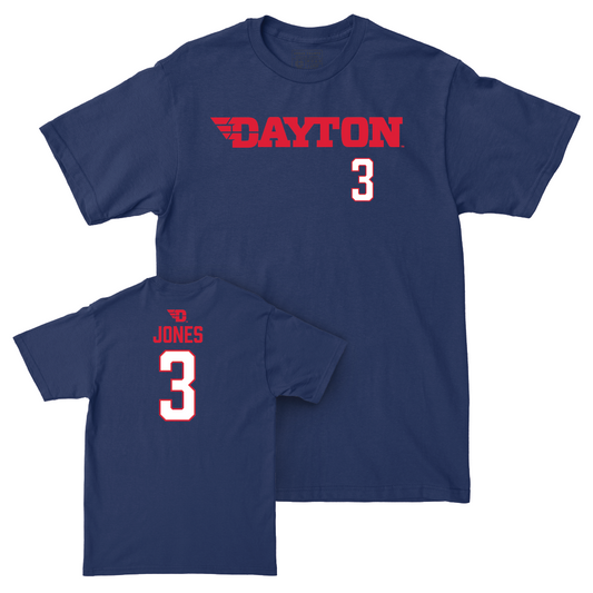 Dayton Women's Basketball Navy Wordmark Tee - Anyssa Jones