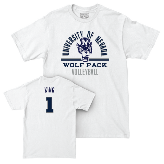 Nevada Women's Volleyball White Classic Comfort Colors Tee  - Francesca King