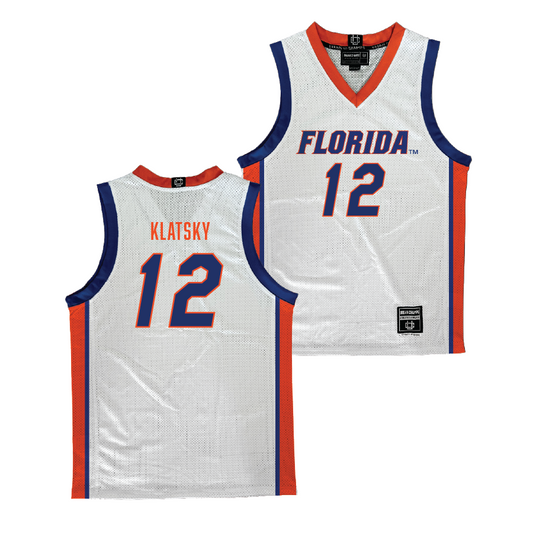 Florida Men's Basketball White Jersey - Alex Klatsky | #12