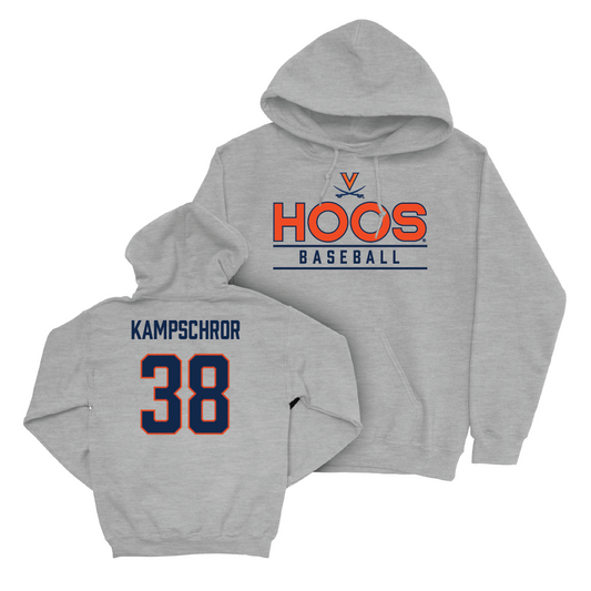 Virginia Baseball Sport Grey Hoos Hoodie  - Dean Kampschror
