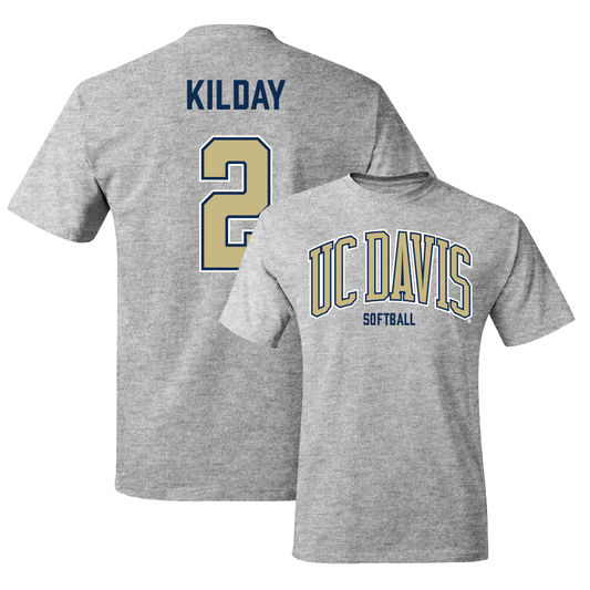 UC Davis Softball Sport Grey Arch Tee - Grace Kilday