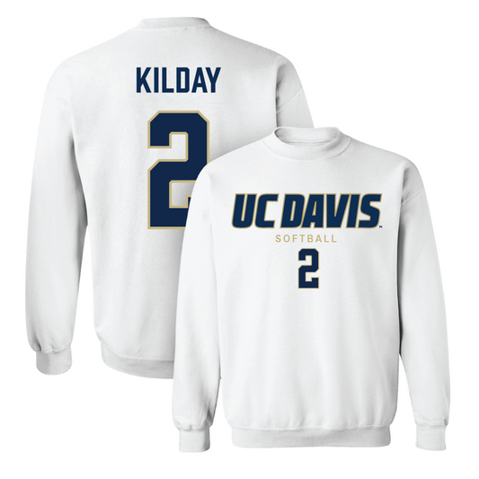 UC Davis Softball White Classic Crew - Grace Kilday