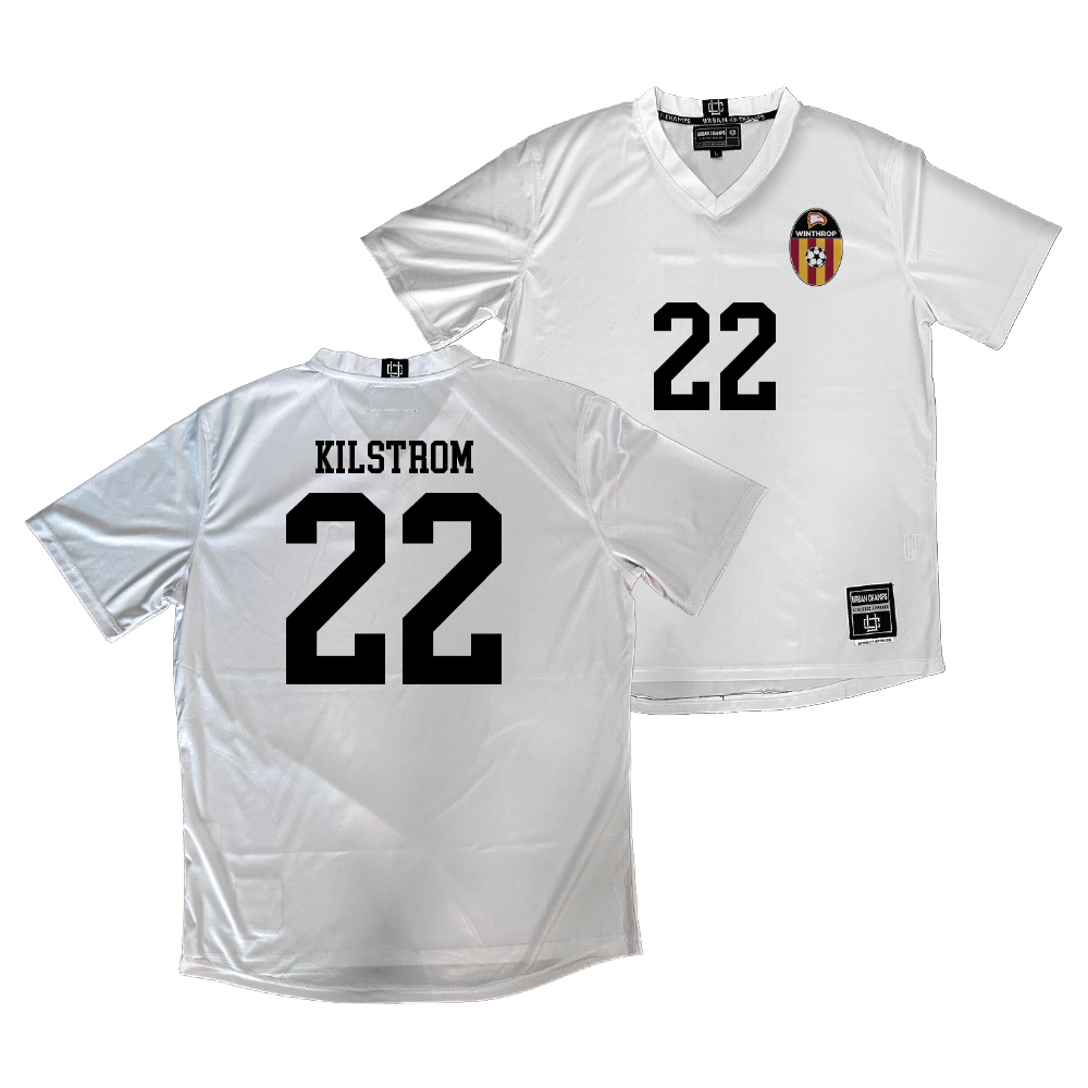 Winthrop Men's Soccer White Jersey - Jack Kilstrom | #22