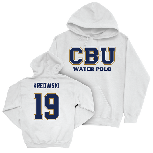 CBU Women's Water Polo White Classic Hoodie  - Anna Kreowski