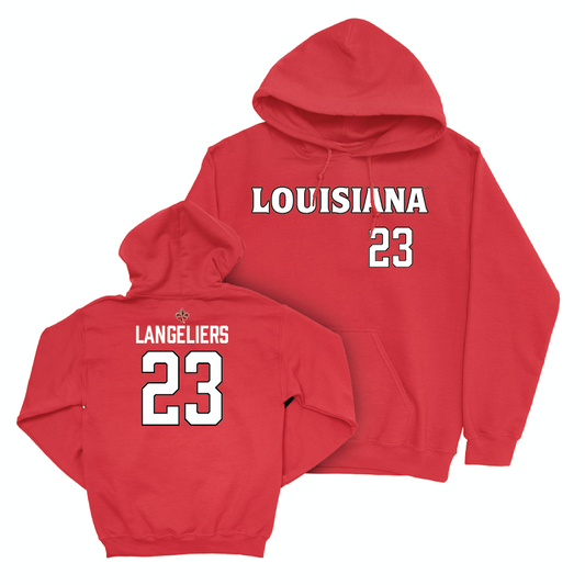 Louisiana Softball Red Wordmark Hoodie - Alexa Langeliers Small