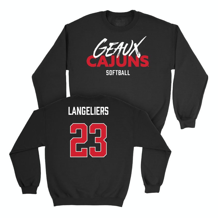 Louisiana Softball Black Geaux Crew - Alexa Langeliers Small
