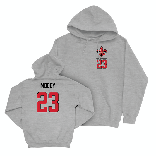 Louisiana Baseball Sport Grey Logo Hoodie - Brendan Moody Small