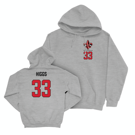 Louisiana Baseball Sport Grey Logo Hoodie - Conor Higgs Small