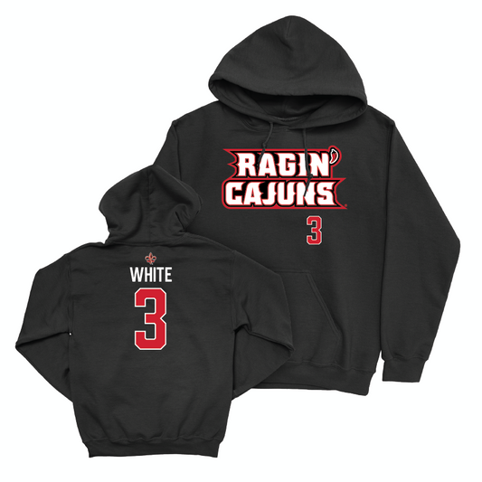 Louisiana Men's Basketball Black Ragin' Cajuns Hoodie - Chancellor White Small