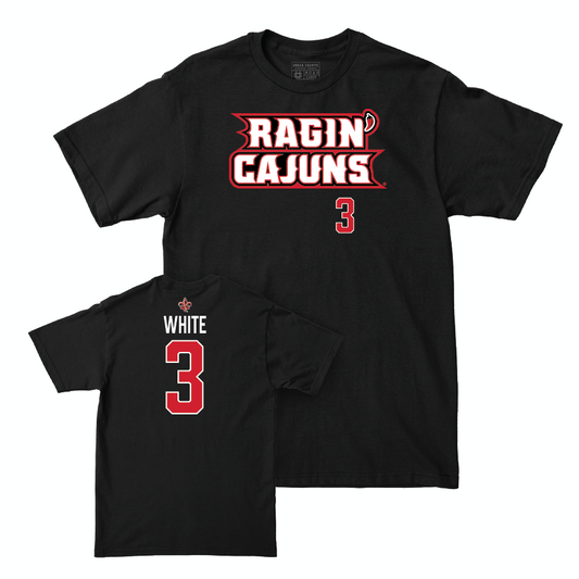 Louisiana Men's Basketball Black Ragin' Cajuns Tee - Chancellor White Small