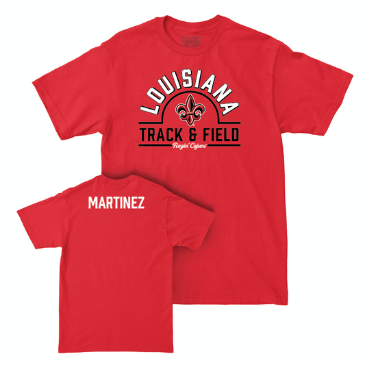 Louisiana Women's Track & Field Red Arch Tee - Cammi Martinez Small
