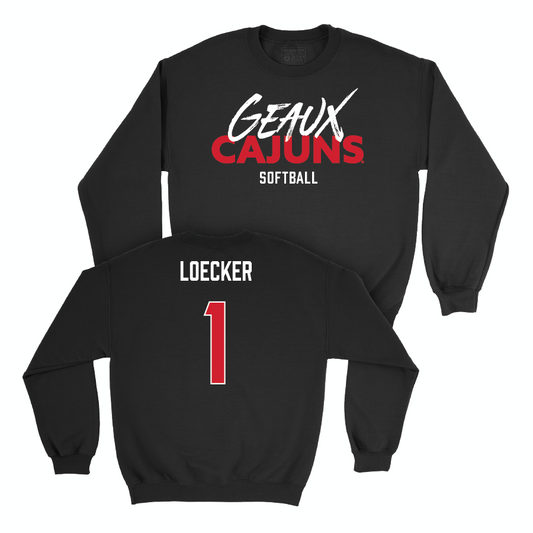 Louisiana Softball Black Geaux Crew - Denali Loecker Small