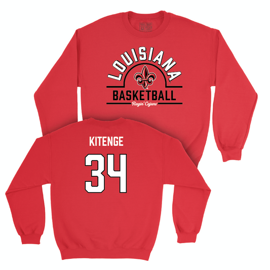 Louisiana Men's Basketball Red Arch Crew - Hosana Kitenge Small