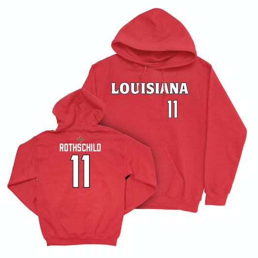 Louisiana Women's Basketball Red Wordmark Hoodie - Imani Rothschild Small