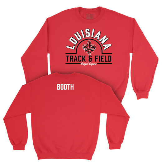 Louisiana Men's Track & Field Red Arch Crew - Jamhad Booth Small
