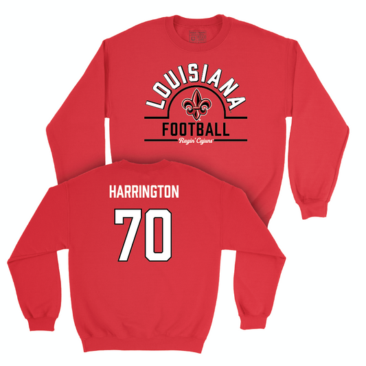 Louisiana Football Red Arch Crew - Jax Harrington Small