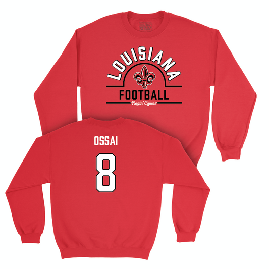 Louisiana Football Red Arch Crew - KC Ossai Small