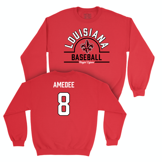 Louisiana Baseball Red Arch Crew - Lee Amedee Small