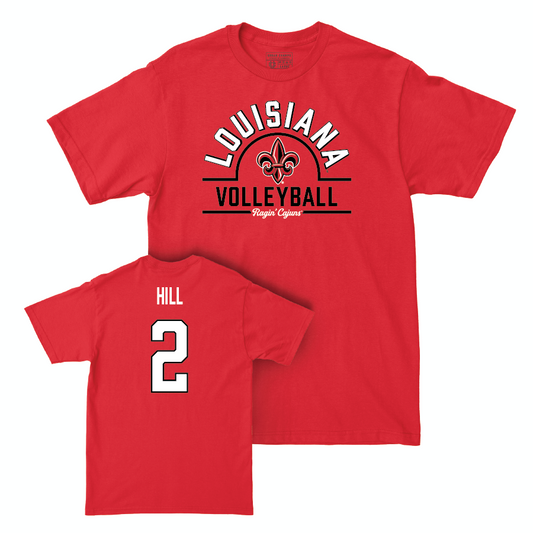 Louisiana Women's Volleyball Red Arch Tee - Lauryn Hill Small