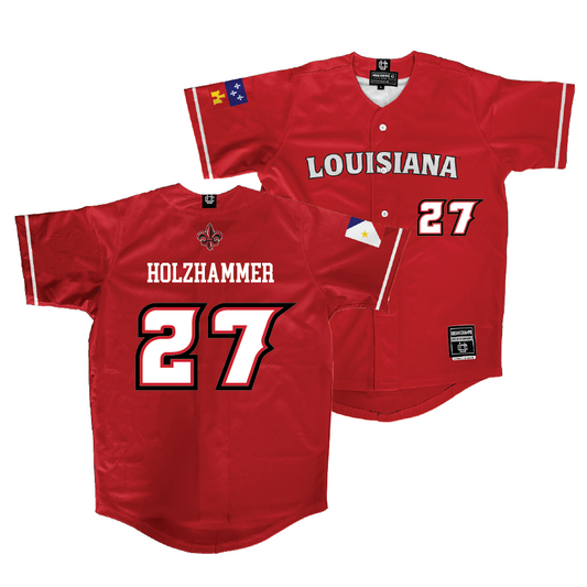 Louisiana Baseball Red Jersey  - Matthew Holzhammer Small