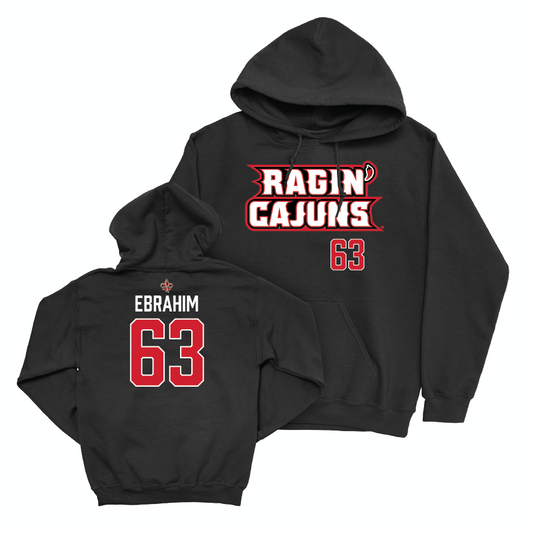 Louisiana Football Black Ragin' Cajuns Hoodie - Ryan Ebrahim Small