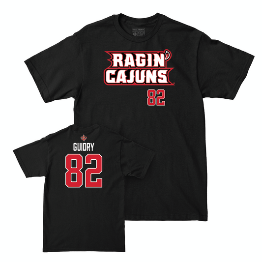 Louisiana Football Black Ragin' Cajuns Tee - Rhett Guidry Small