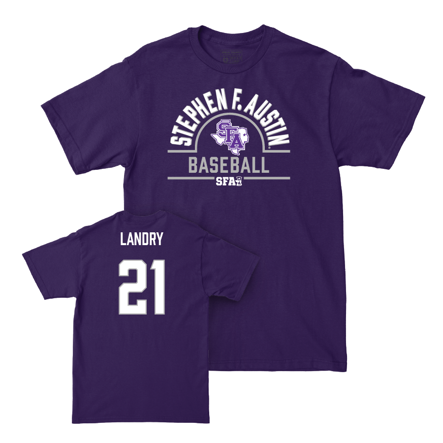 SFA Baseball Purple Arch Tee  - Garrett Landry