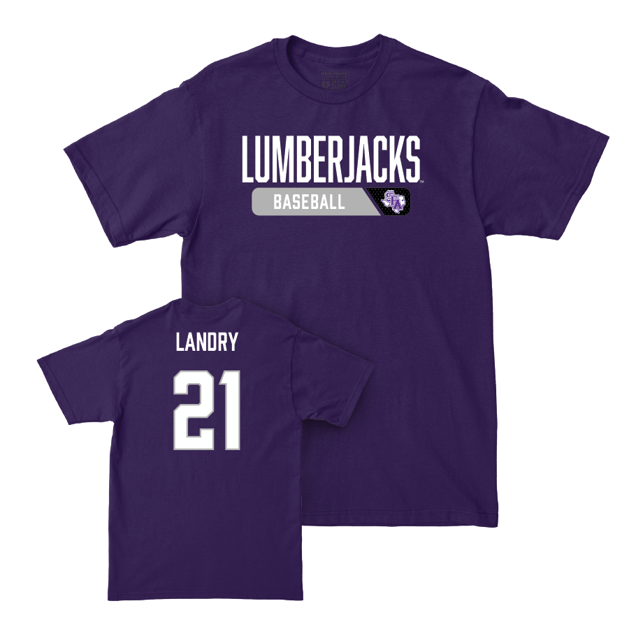 SFA Baseball Purple Staple Tee  - Garrett Landry