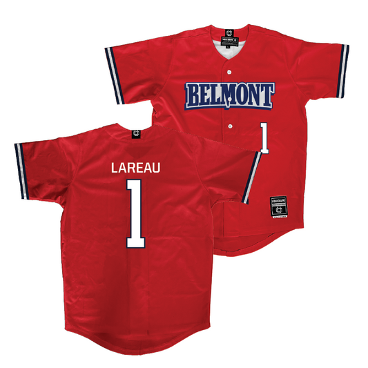 Belmont Baseball Red Jersey - Michael Lareau | #1