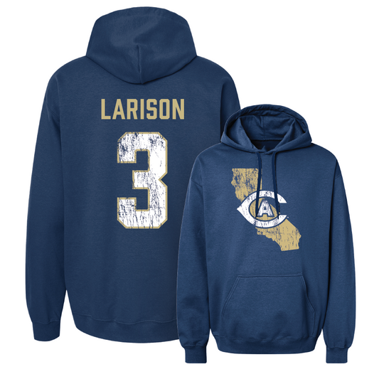 UC Davis Football Navy State Hoodie - Lan Larison